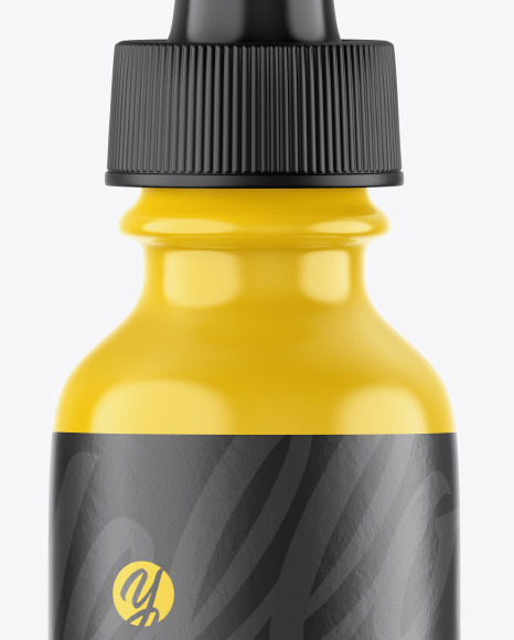 Glossy Dropper Bottle Mockup