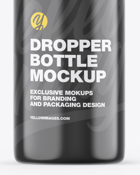 Glossy Dropper Bottle Mockup