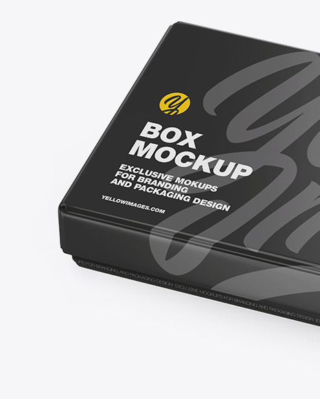 Glossy Gift Box Mockup