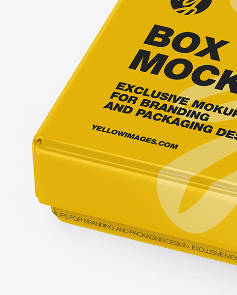 Glossy Gift Box Mockup