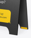 Textured Glossy Street Stand Mockup