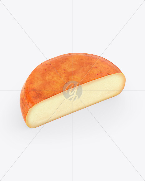 Red Cheese Wheel Mockup