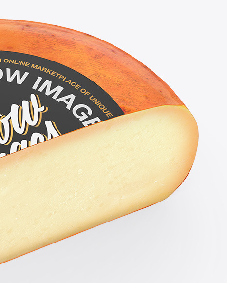 Red Cheese Wheel Mockup