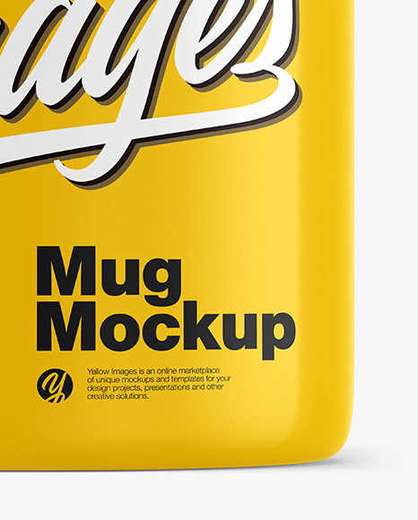 Glossy Coffee Cup Mockup