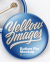 Two Metallic Button Pins Mockup