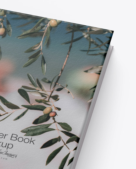 Hardcover Book w/ Textured Cover Mockup