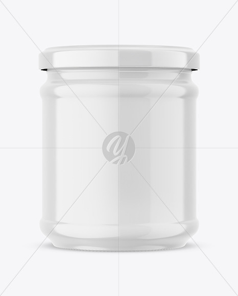 Clear Glass Mayonnaise Sauce Jar Mockup