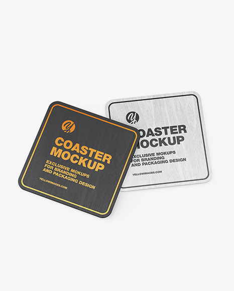 Wood Coasters Mockup