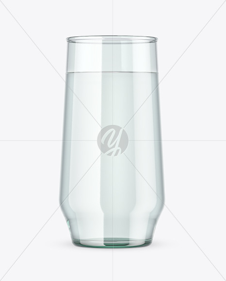 Clear Glass With Water Mockup