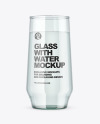 Clear Glass With Water Mockup