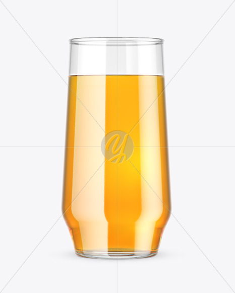 Clear Glass With Juice Mockup