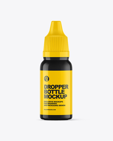 Glossy Dropper Bottle Mockup