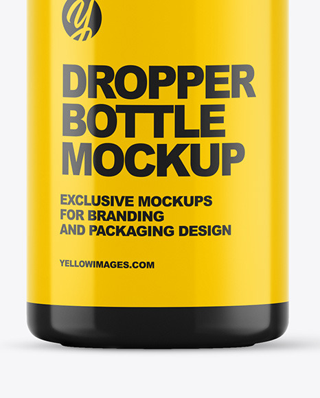 Glossy Dropper Bottle Mockup