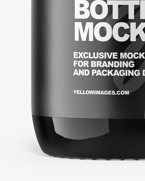 50ml Amber Glass Bottle Mockup