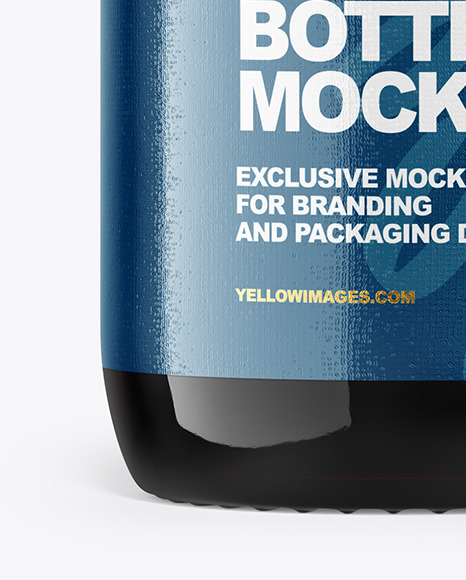 50ml Amber Glass Bottle Mockup 50ml Amber Glass Bottle Mockup