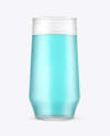 Frosted Glass With Drink Mockup