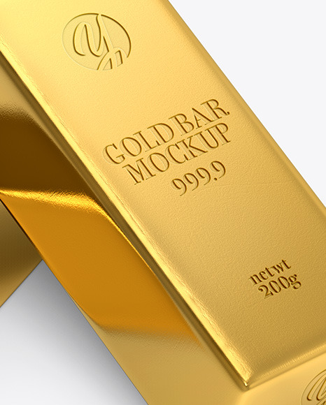 Two Gold Bars Mockup