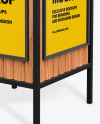 Advertising Rubbish Bin with Poster Mockup - Perspective View