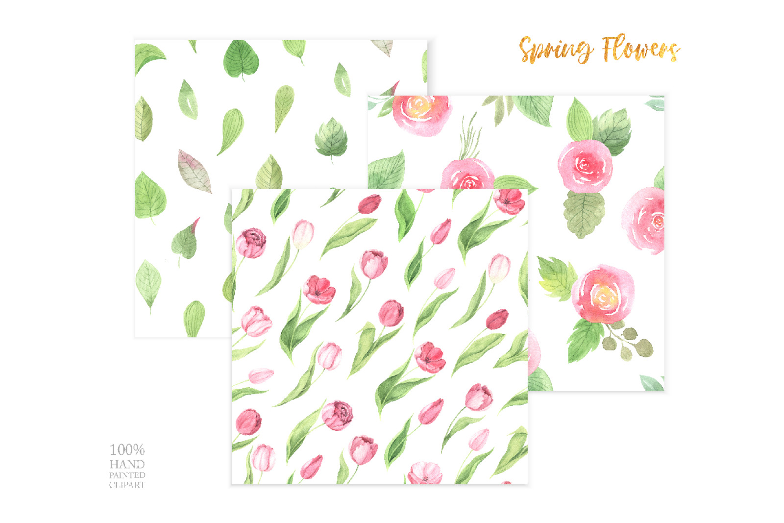 Watercolor Spring Floral Collection Watercolor Spring Floral Collection