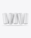Five Matte Cans Mockup Five Matte Cans Mockup