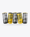 Five Matte Cans Mockup Five Matte Cans Mockup