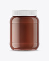 Glass Jar with Chocolate Spread Mockup