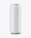 Metallic Drink Can w/ Matte Finish Mockup