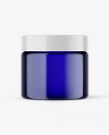 Blue Glass Cream Jar Mockup