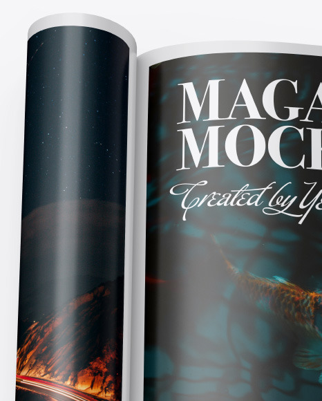 Glossy Magazine Mockup