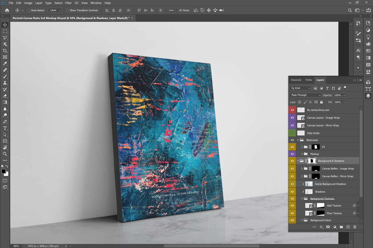 Portrait Canvas Ratio 3x4 Mockup 04 Portrait Canvas Ratio 3x4 Mockup 04