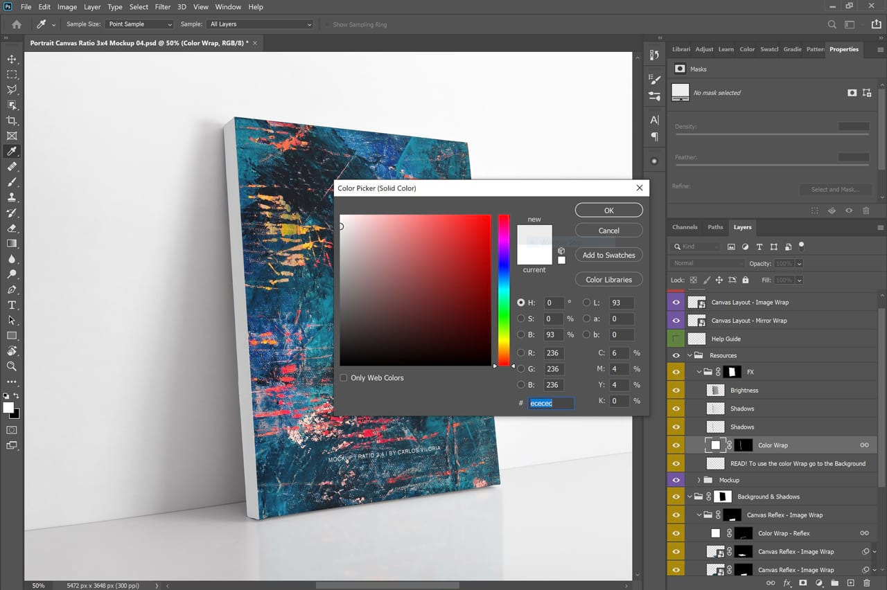 Portrait Canvas Ratio 3x4 Mockup 04 Portrait Canvas Ratio 3x4 Mockup 04