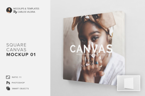 Square Canvas Ratio 1x1 Mockup 01 - Frame canvas mockup