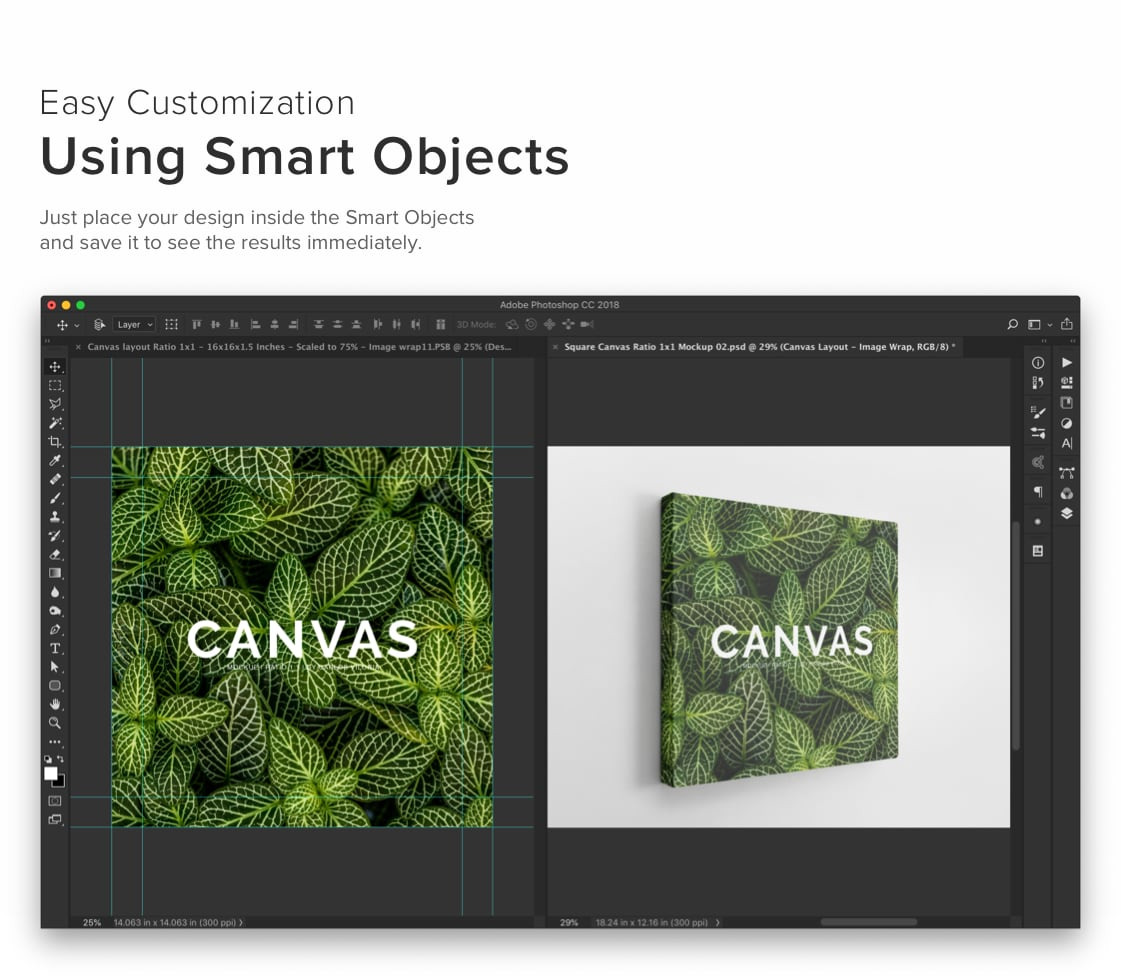 Square Canvas Ratio 1x1 Mockup 02 Square Canvas Ratio 1x1 Mockup 02