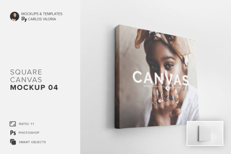 Square Canvas Ratio 1x1 Mockup 04 - Frame canvas mockup