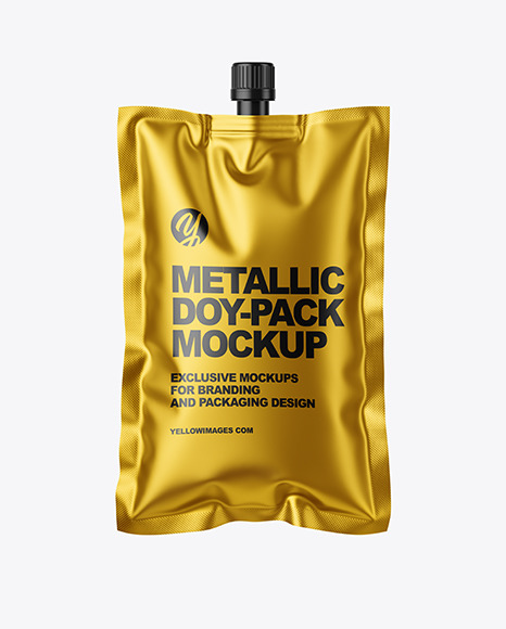 Matte Metallic Doy-Pack Mockup