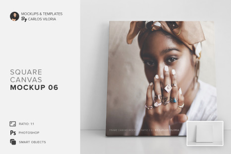 Square Canvas Ratio 1x1 Mockup 06 - Frame canvas mockup