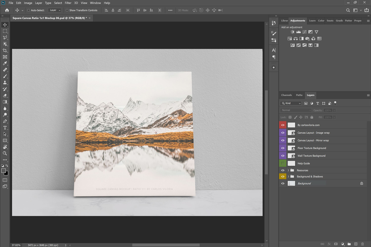 Square Canvas Ratio 1x1 Mockup 06