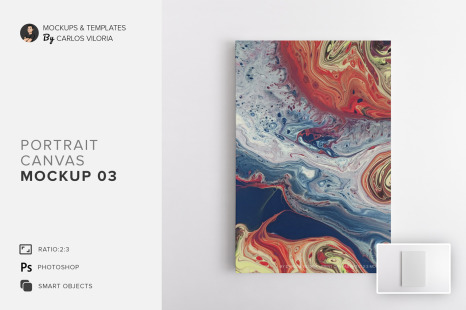 Portrait Canvas Ratio 2x3 Mockup 03 - Frame canvas mockup