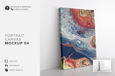 Portrait Canvas Ratio 2x3 Mockup 04 - Frame canvas mockup