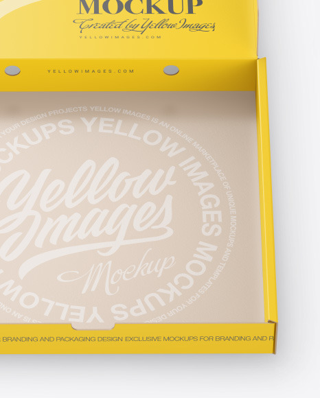 Opened Matte Pizza Box Mockup