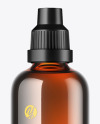 Amber Glass Bottle Mockup