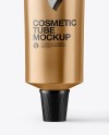 Metallic Cosmetic Tube with Kraft Box Mockup