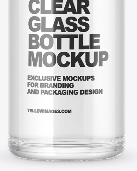 Clear Glass Bottle Mockup