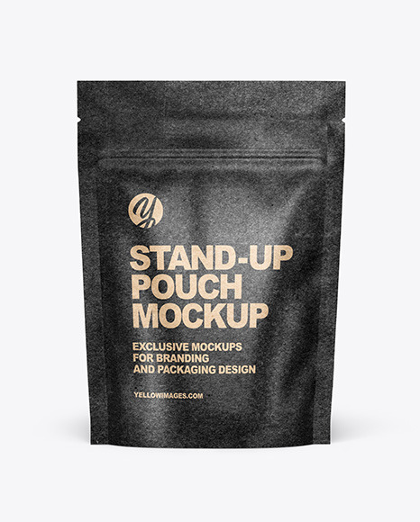 Kraft Paper Stand-up Pouch Mockup