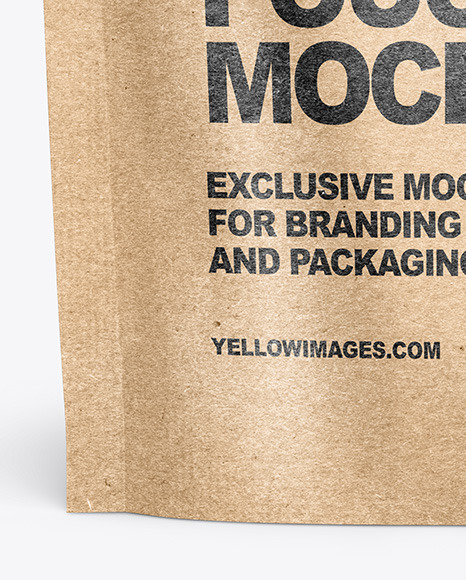 Kraft Paper Stand-up Pouch Mockup