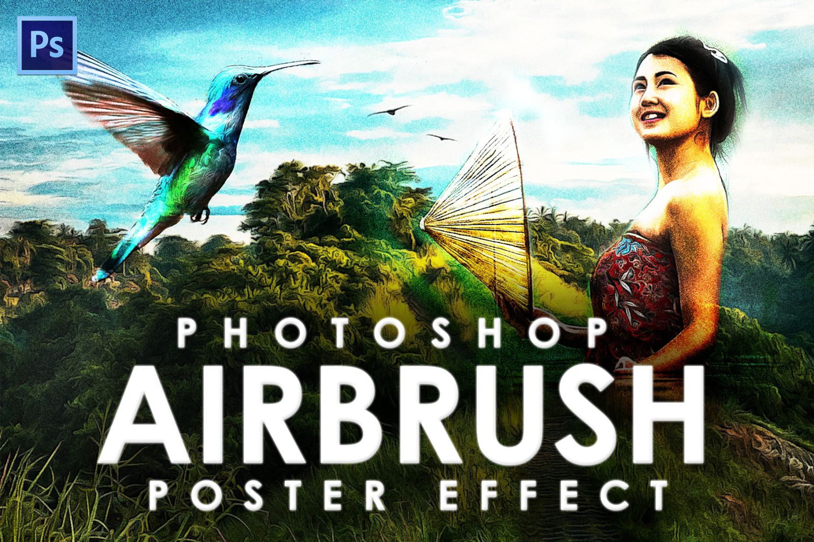 Airbrush Poster Photoshop Action