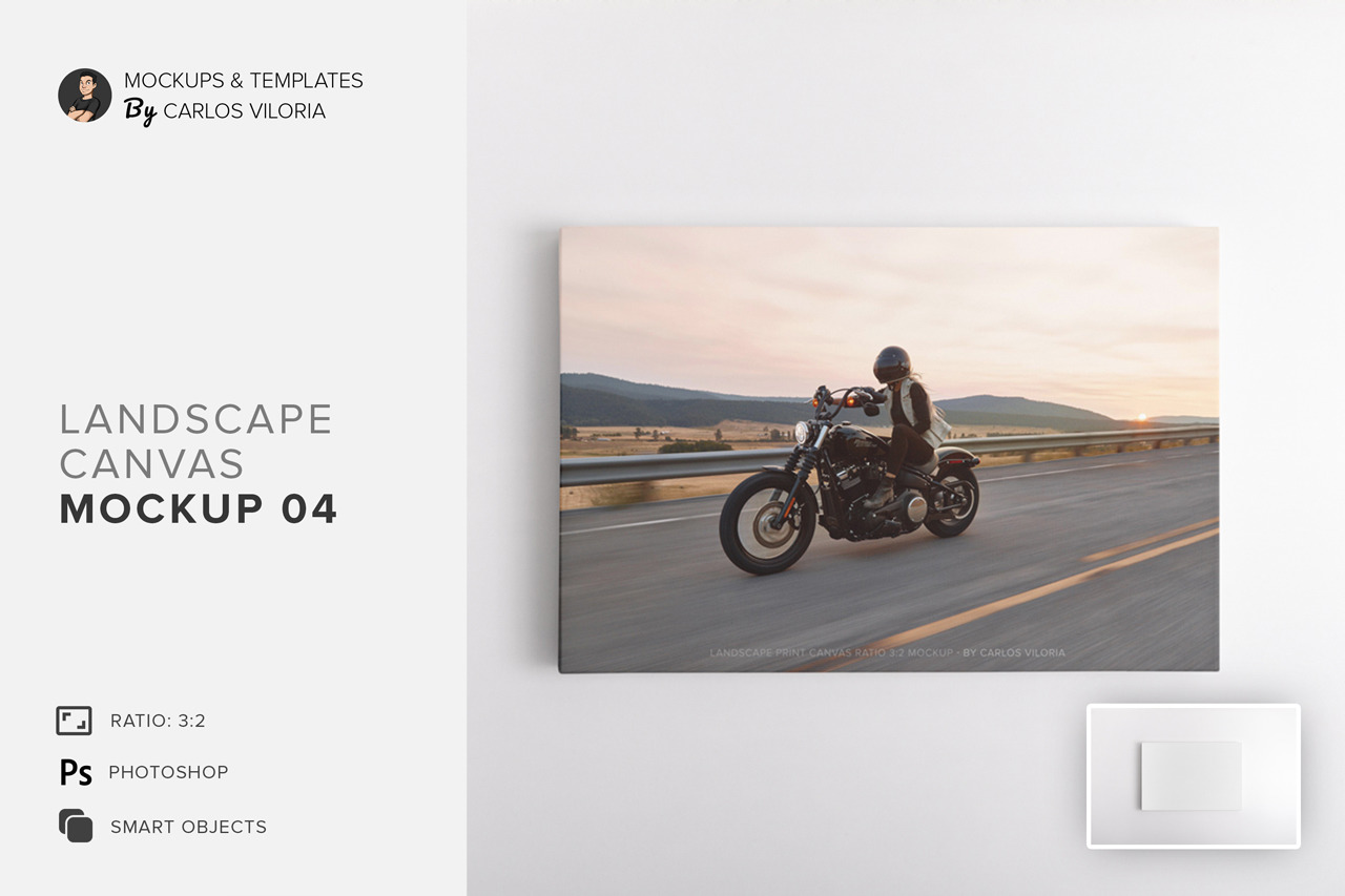 Landscape Canvas Ratio 3x2 Mockup 04