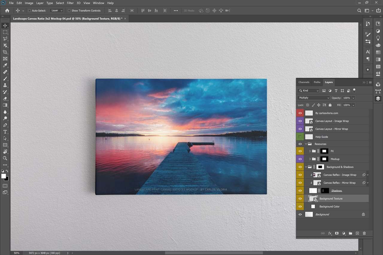 Landscape Canvas Ratio 3x2 Mockup 04