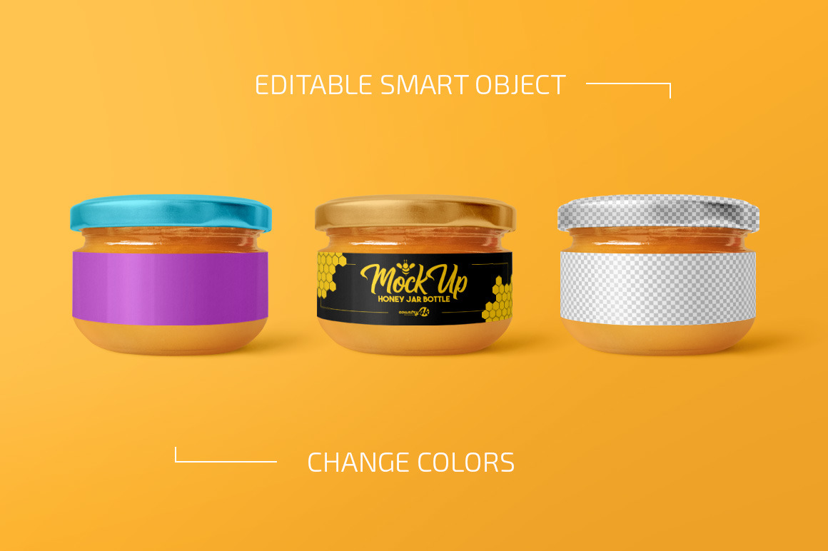 Free Honey Jar Bottle MockUp in 4k Free Honey Jar Bottle MockUp in 4k