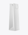 Matte Paper Bag For Wine Bottle Mockup - Half Side View